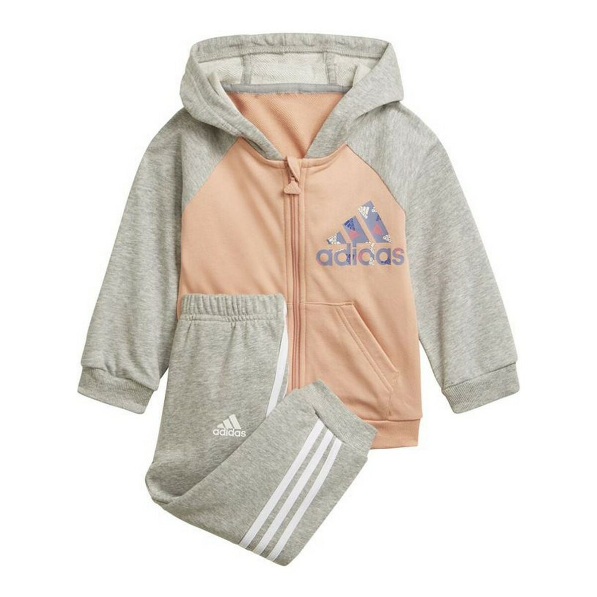 Children’s Tracksuit Adidas Full-Zip Blush Salmon