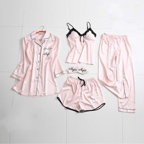 5 Pieces Homewear Home Suit 2025 Summer Pajamas