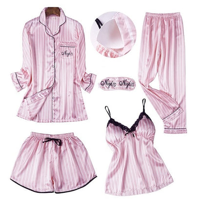 5 Pieces Homewear Home Suit 2025 Summer Pajamas