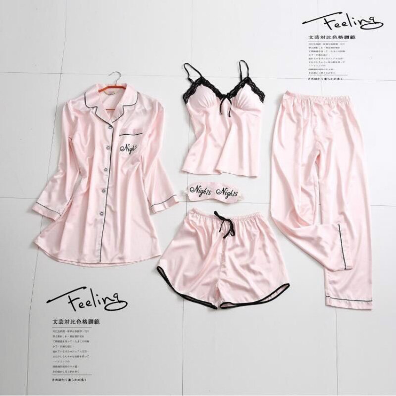 5 Pieces Homewear Home Suit 2025 Summer Pajamas