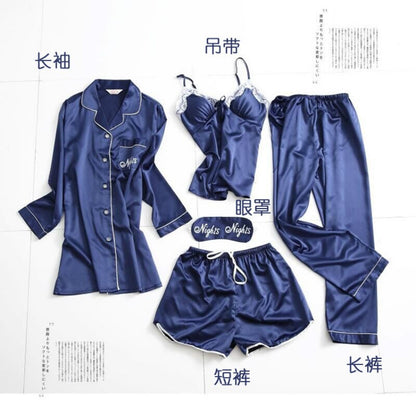 5 Pieces Homewear Home Suit 2025 Summer Pajamas