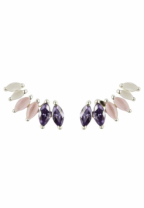Silver Stepping Earrings