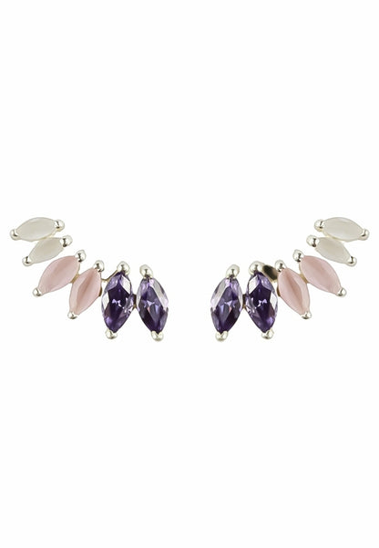 Silver Stepping Earrings