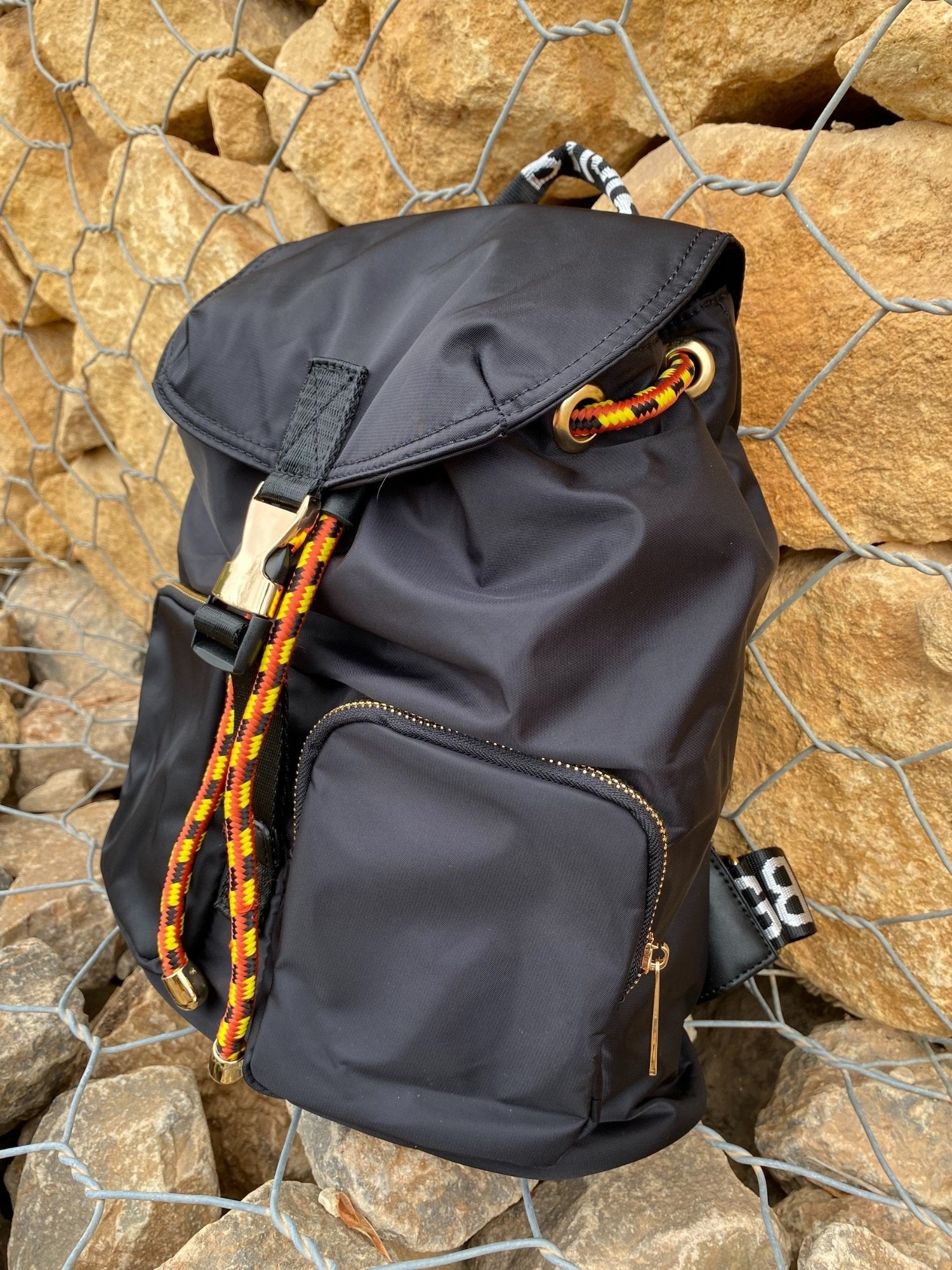 Belted Blue Backpack