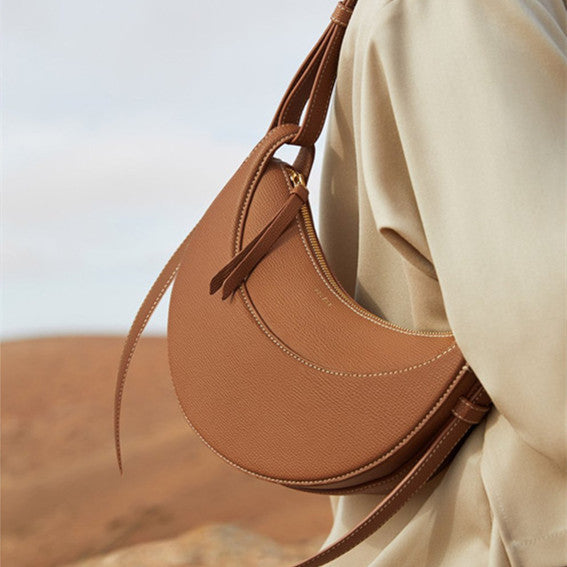 Genuine Leather  Crescent Bag - RADA LONDON