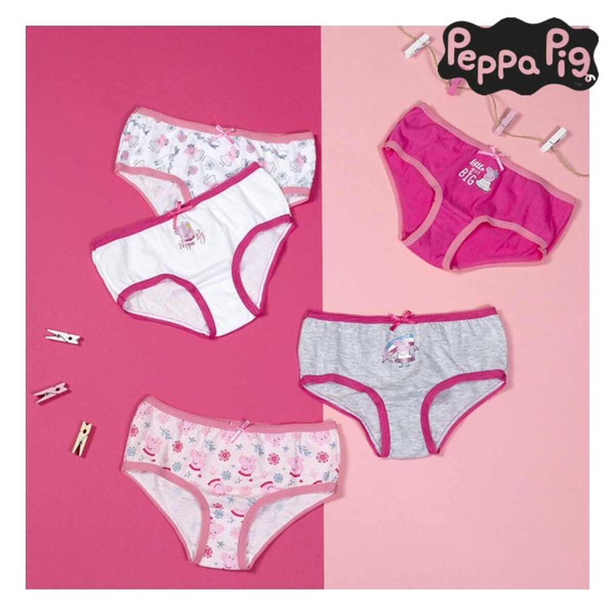 Pack of Girls Knickers Peppa Pig (5 uds)