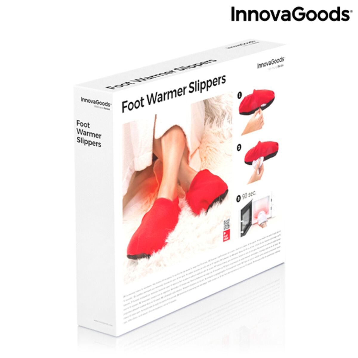 Microwavable Heated Slippers InnovaGoods Red