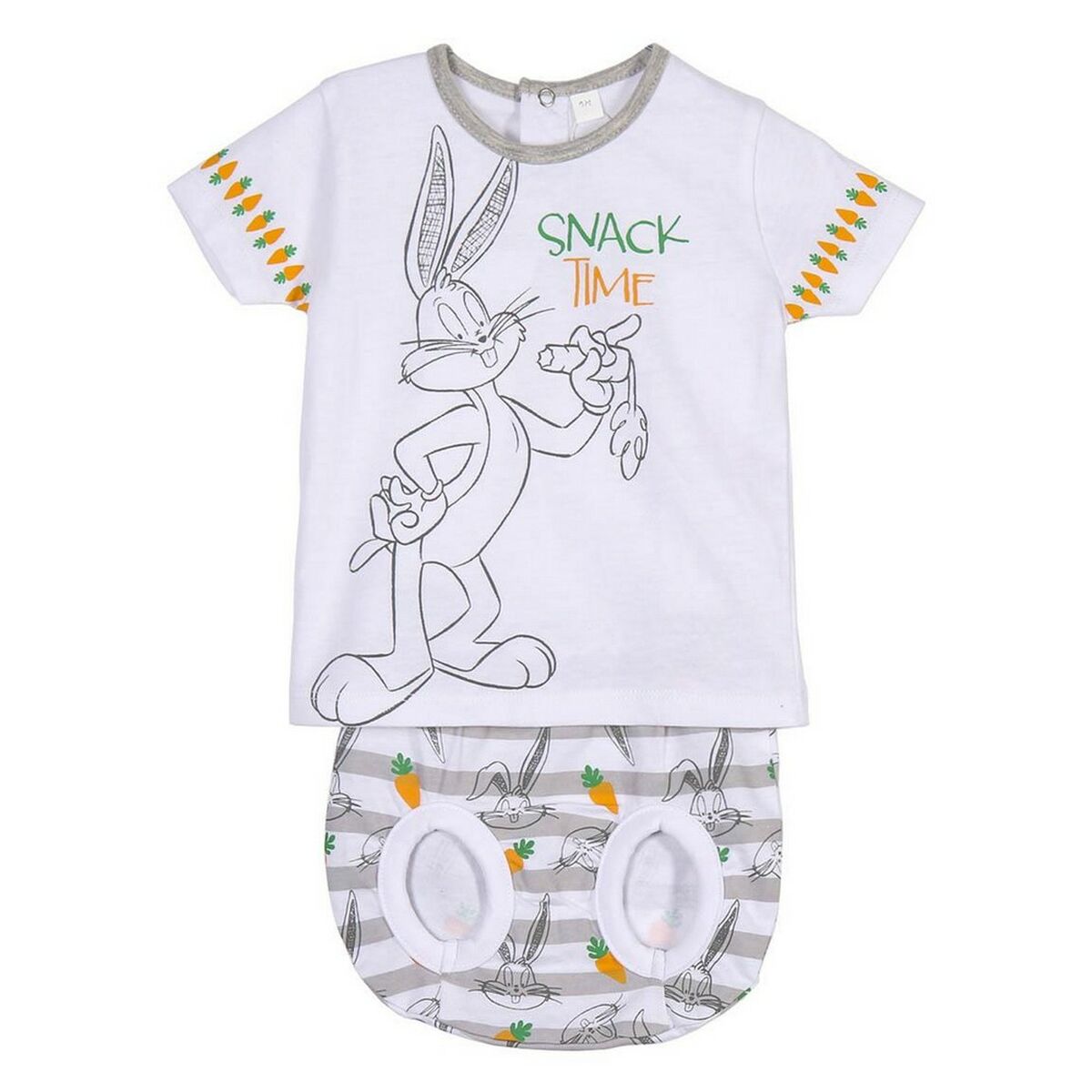 Set of clothes Looney Tunes Grey White Baby