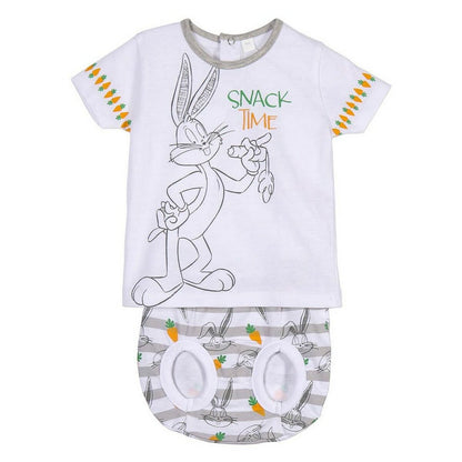 Set of clothes Looney Tunes Grey White Baby