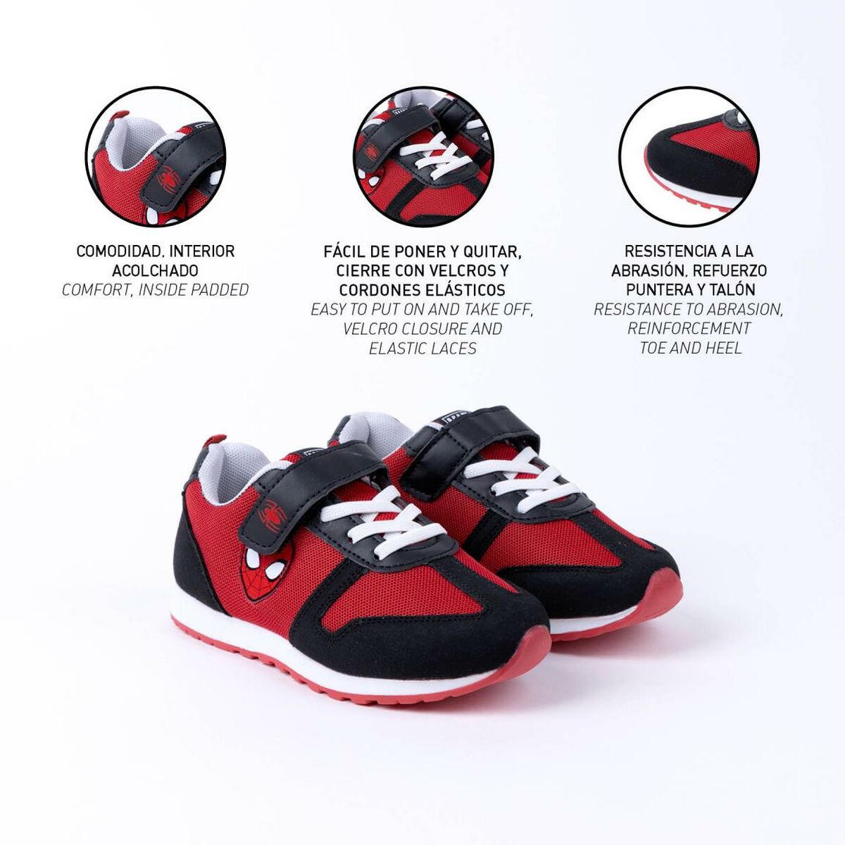 Sports Shoes for Kids Spider-Man Red