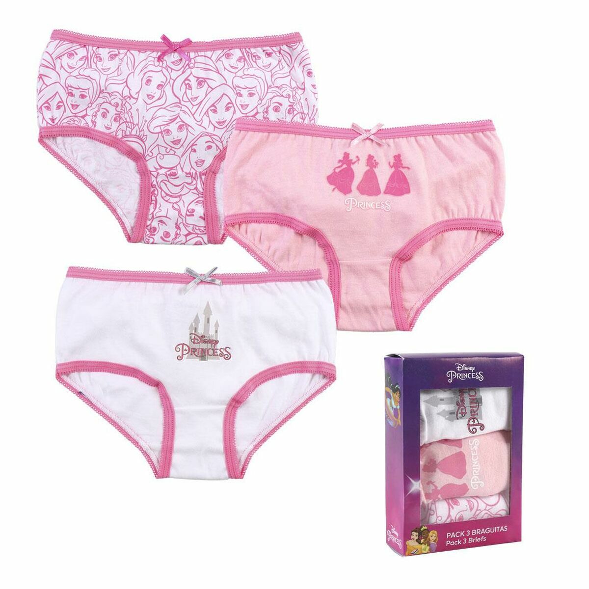 Pack of Girls Knickers Princesses Disney