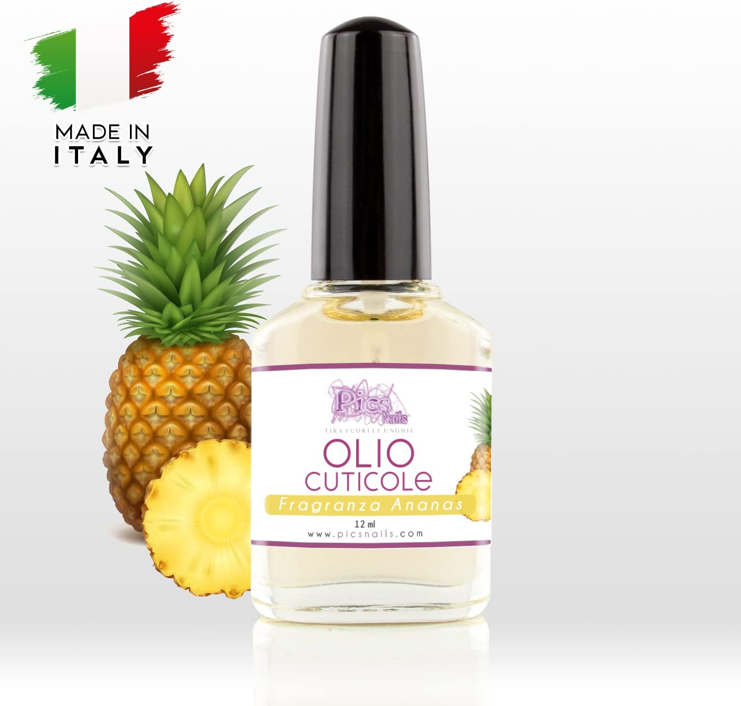 Olio Cuticole Unghie per Mani E Piedi Professionale Ananas 12 ml