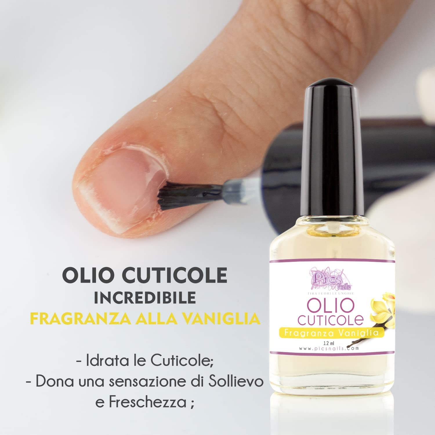 Olio Cuticole Unghie Di Mani E Piedi Professionale Vaniglia 12 ml