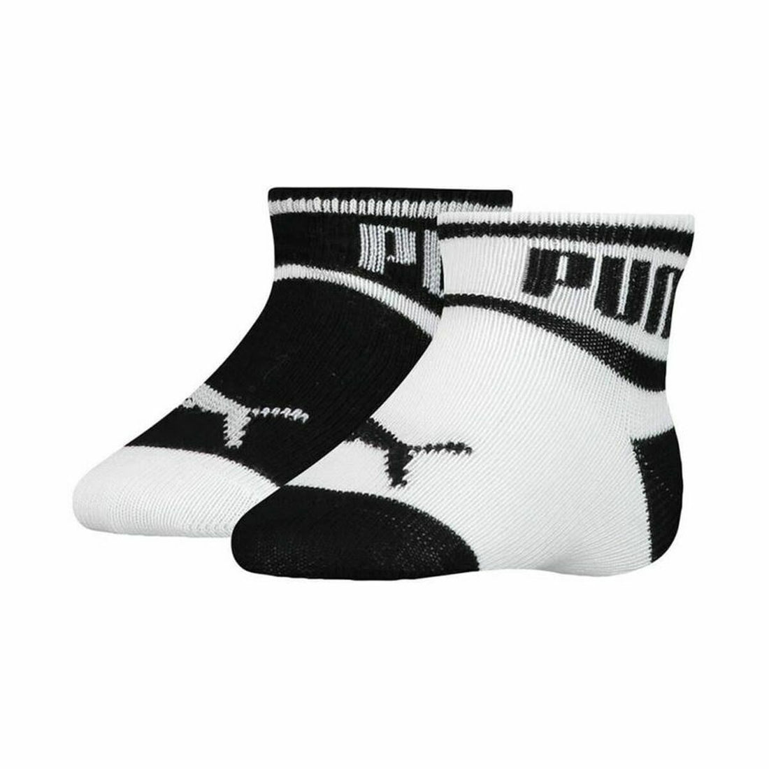 Sports Socks Puma Baby Wording 2 Units Black