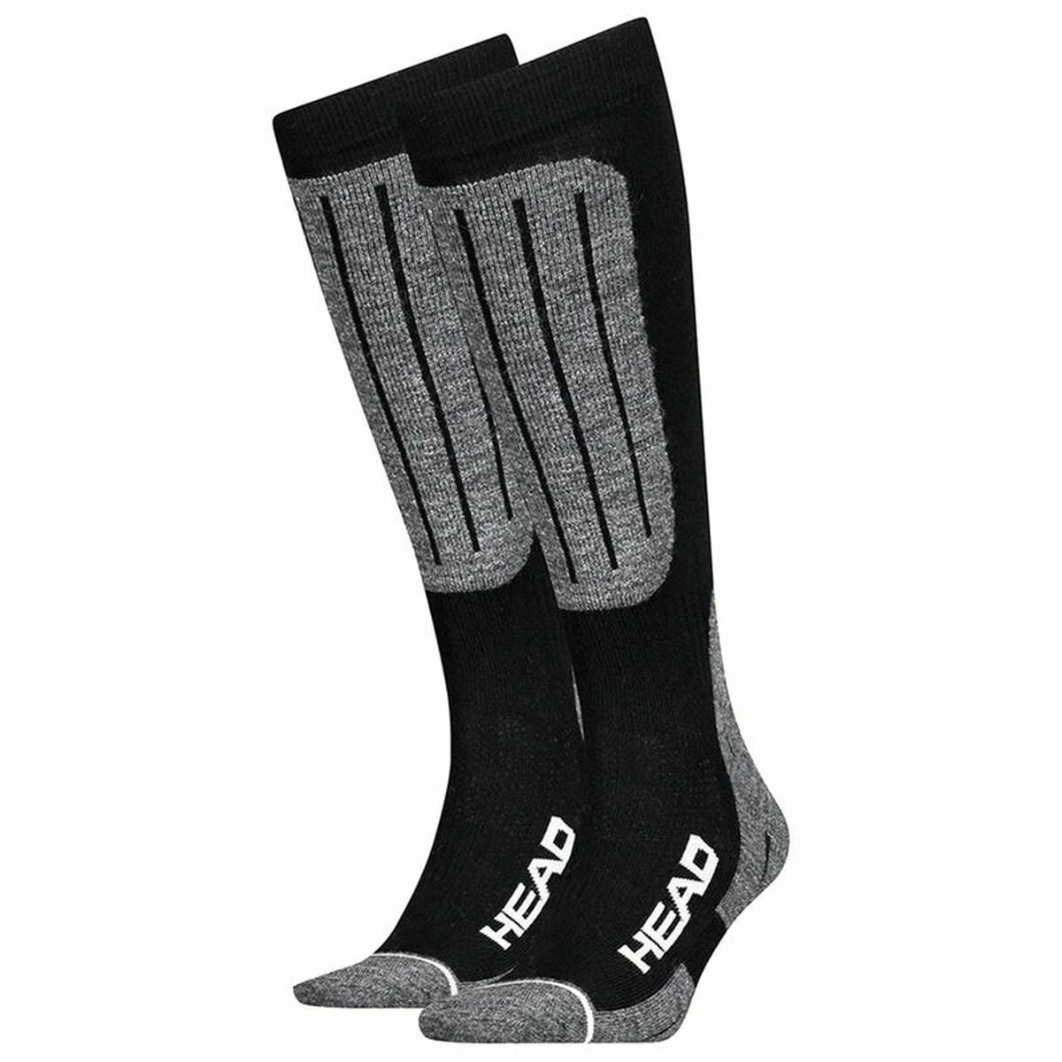 Sports Socks Head Kneehigh Black