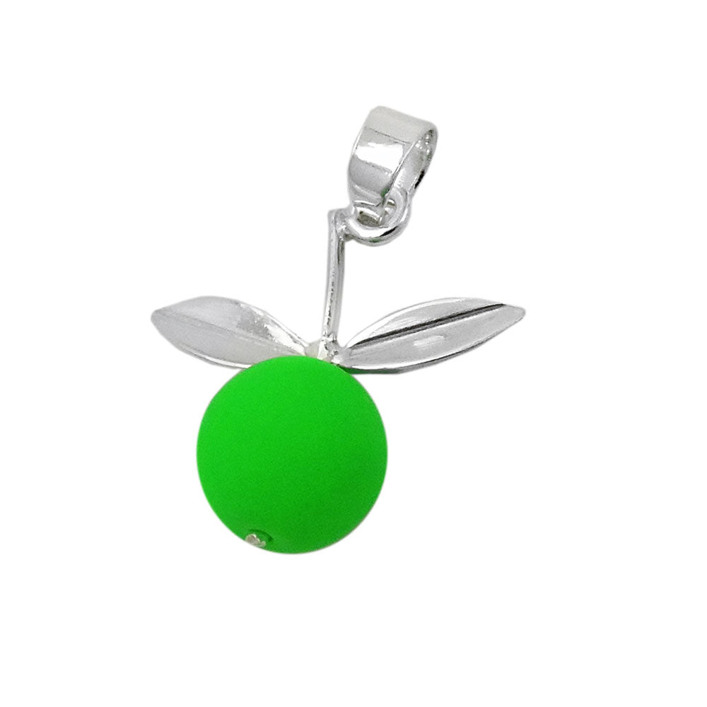 pendant apple lime green silver 925