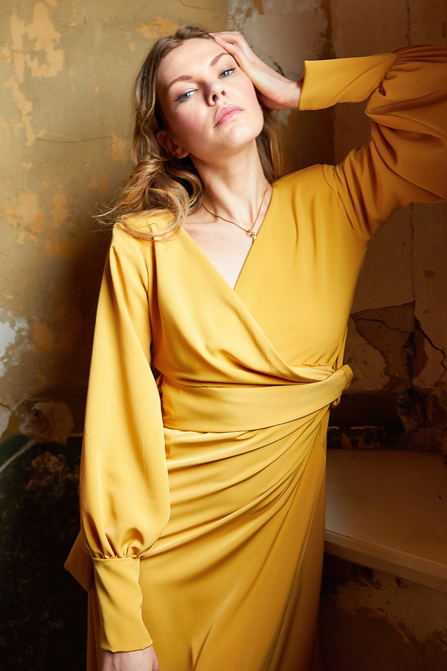 Mustard Wrap Dress