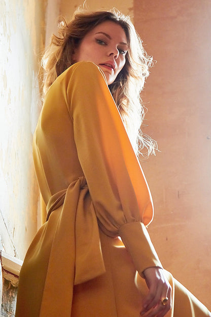 Mustard Wrap Dress