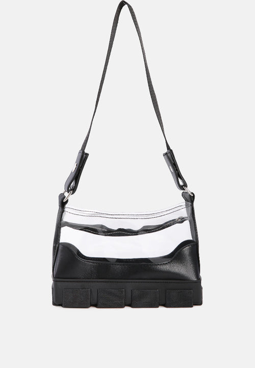 Black Clear Utility Handbag