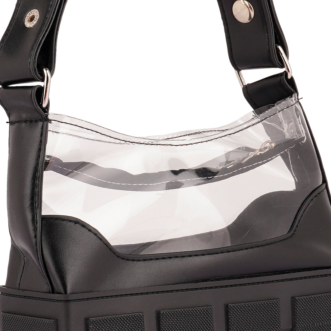 Black Clear Utility Handbag