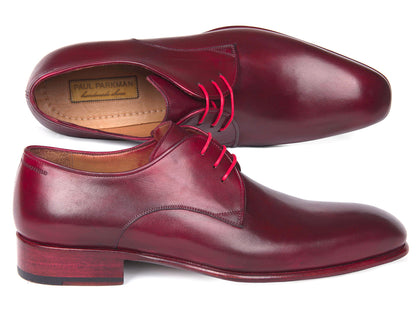 Paul Parkman Burgundy Hand Painted Derby Shoes (ID