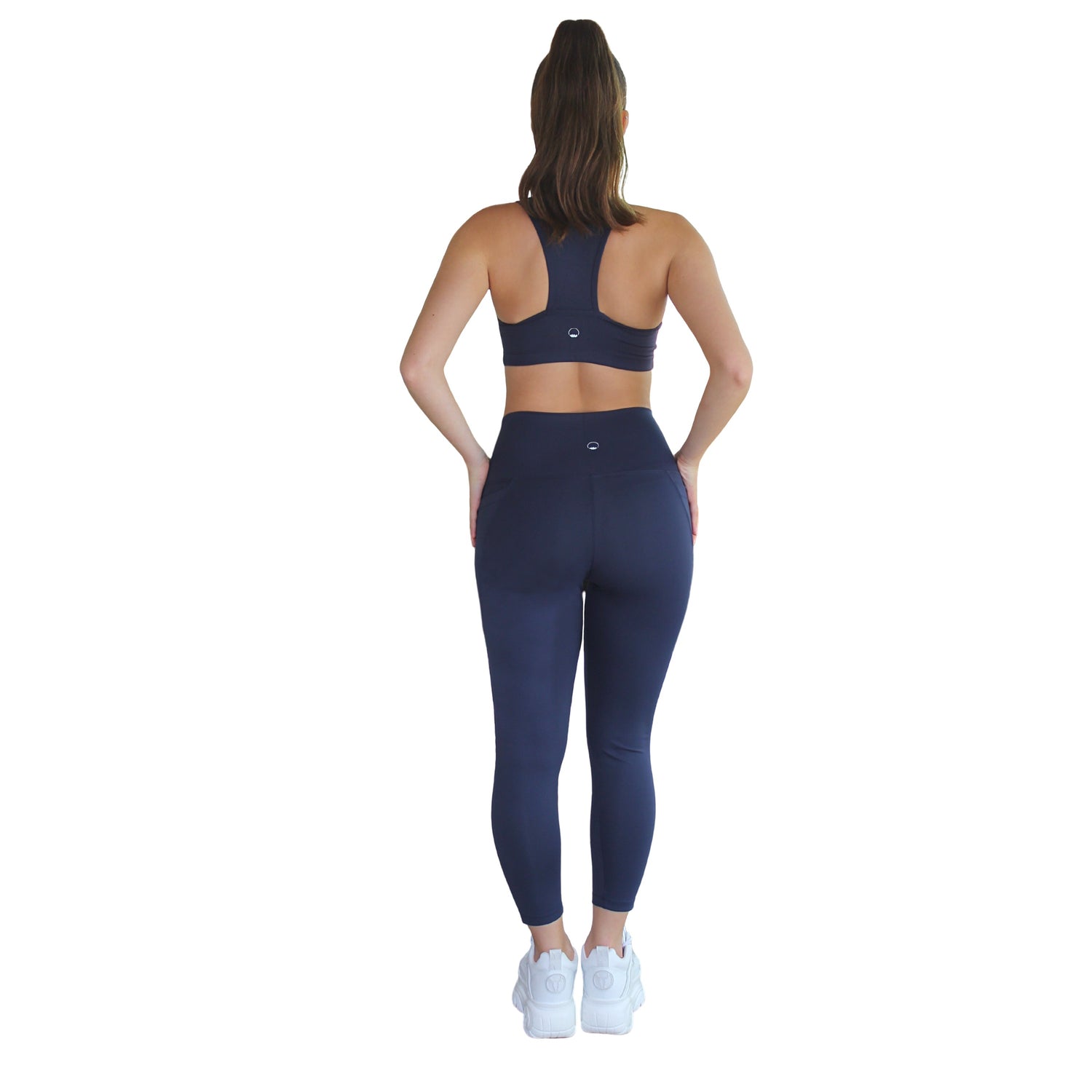 Ananda Racerback Sports Bra - Navy