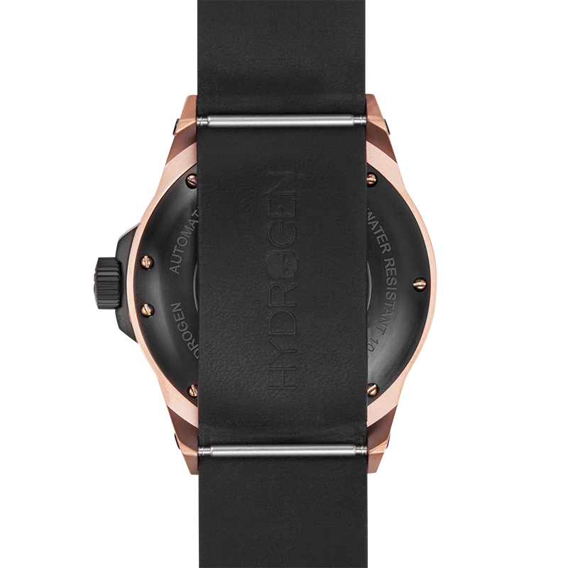 Vento Black Rose Gold Leather