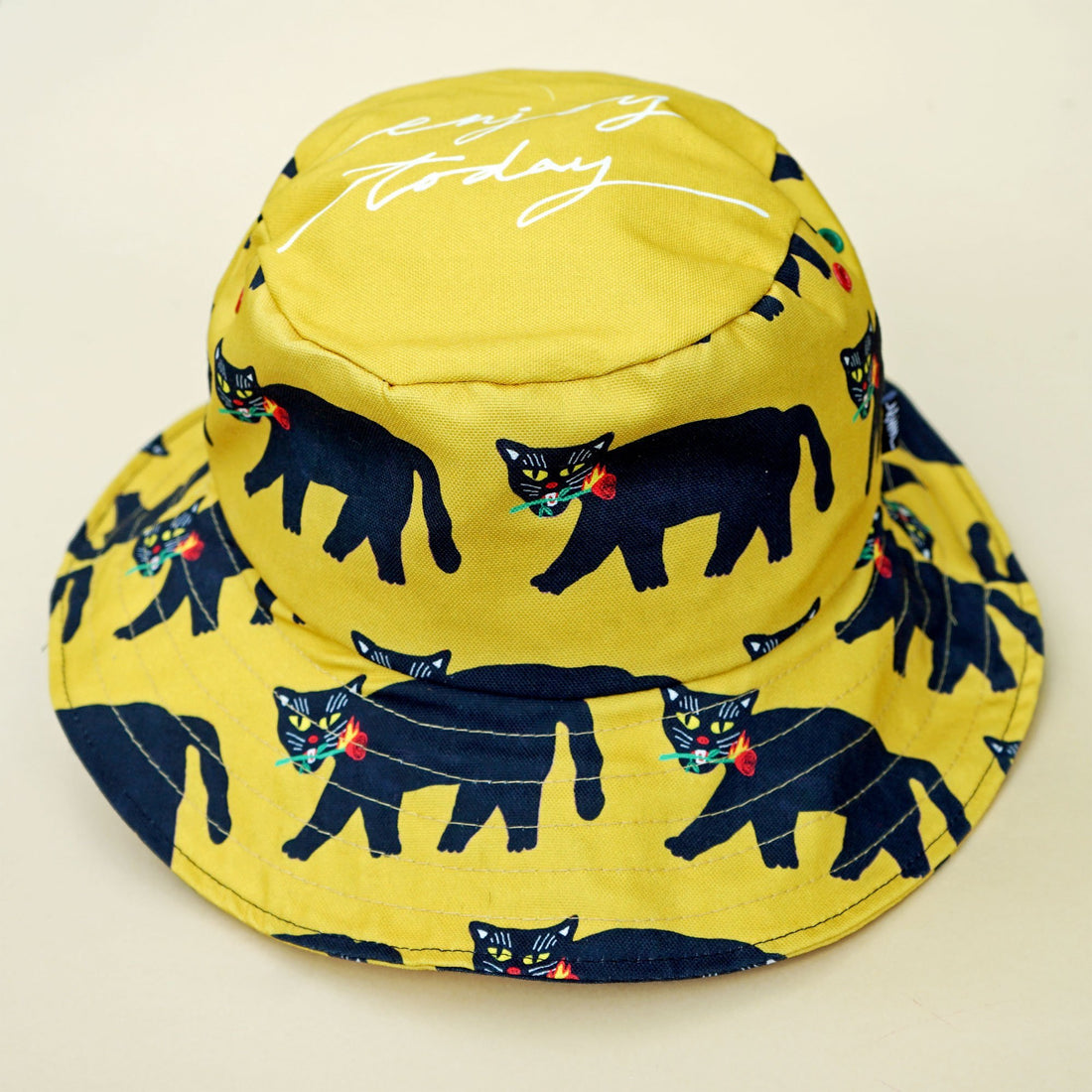 Fire Panther Yellow Wide Bucket Hat