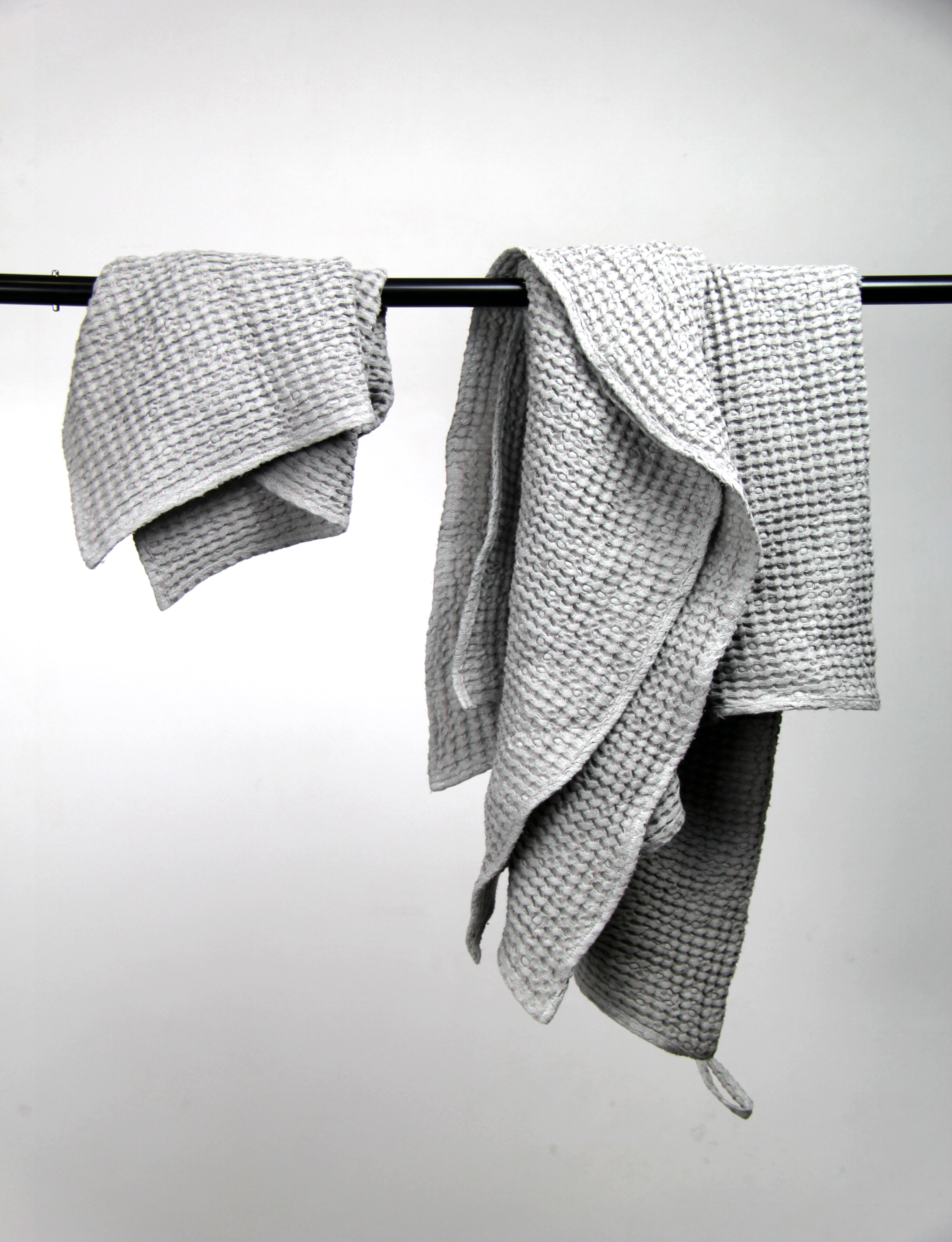 Light Grey linen waffle towel