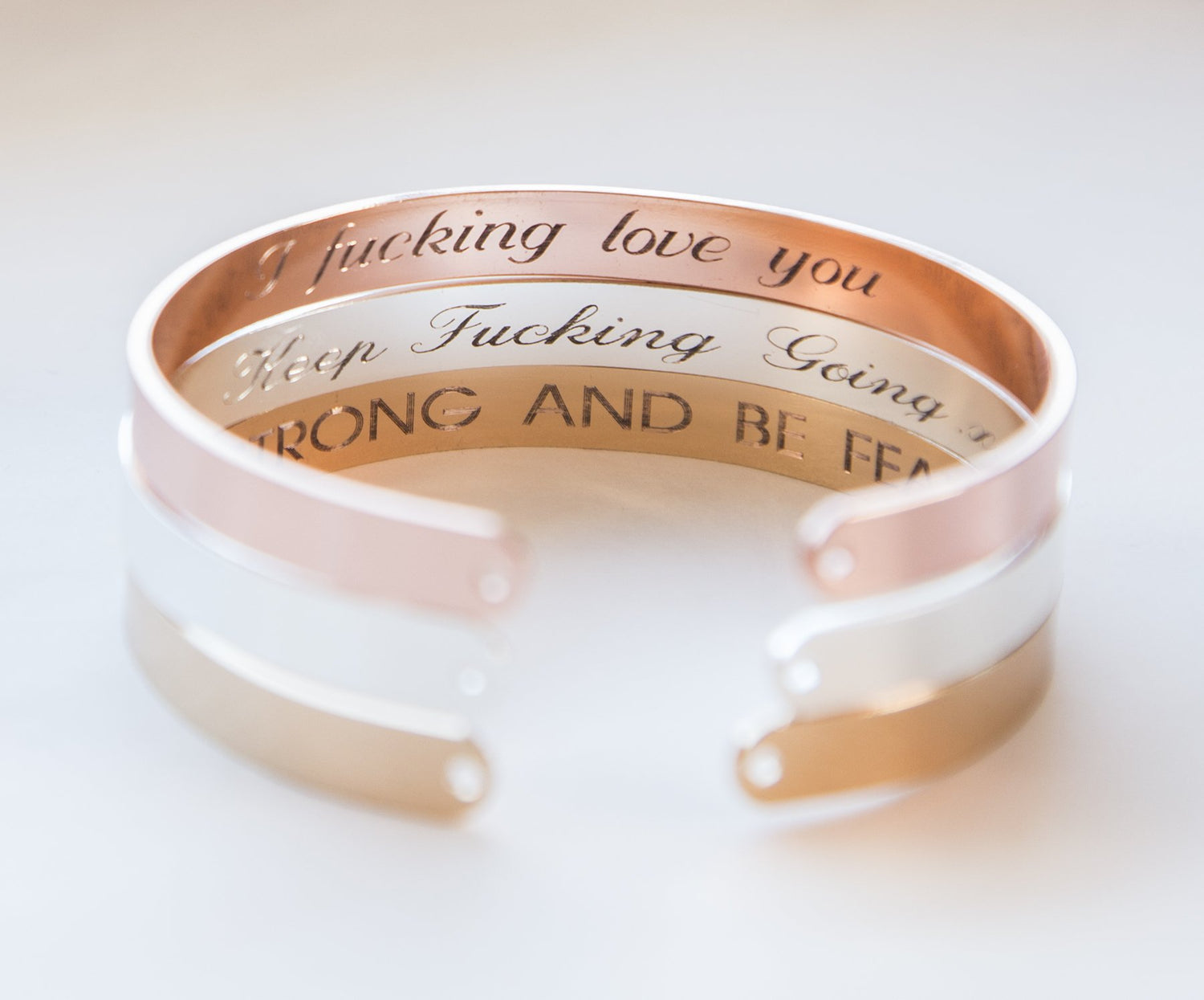 Secret Message Engraved Bracelet, Personalized Engraved Gift Inside