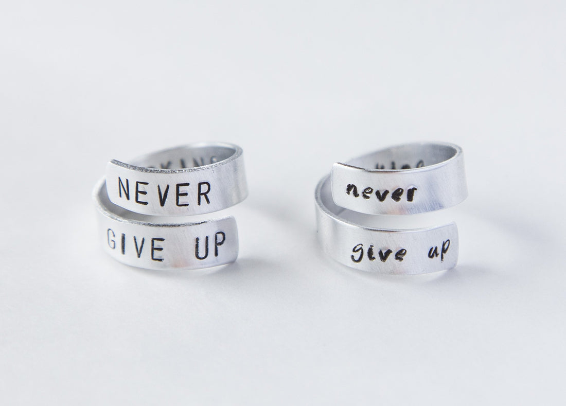 Never Fucking Give Up Ring, Cancer Survivor ring, Cancer Victory