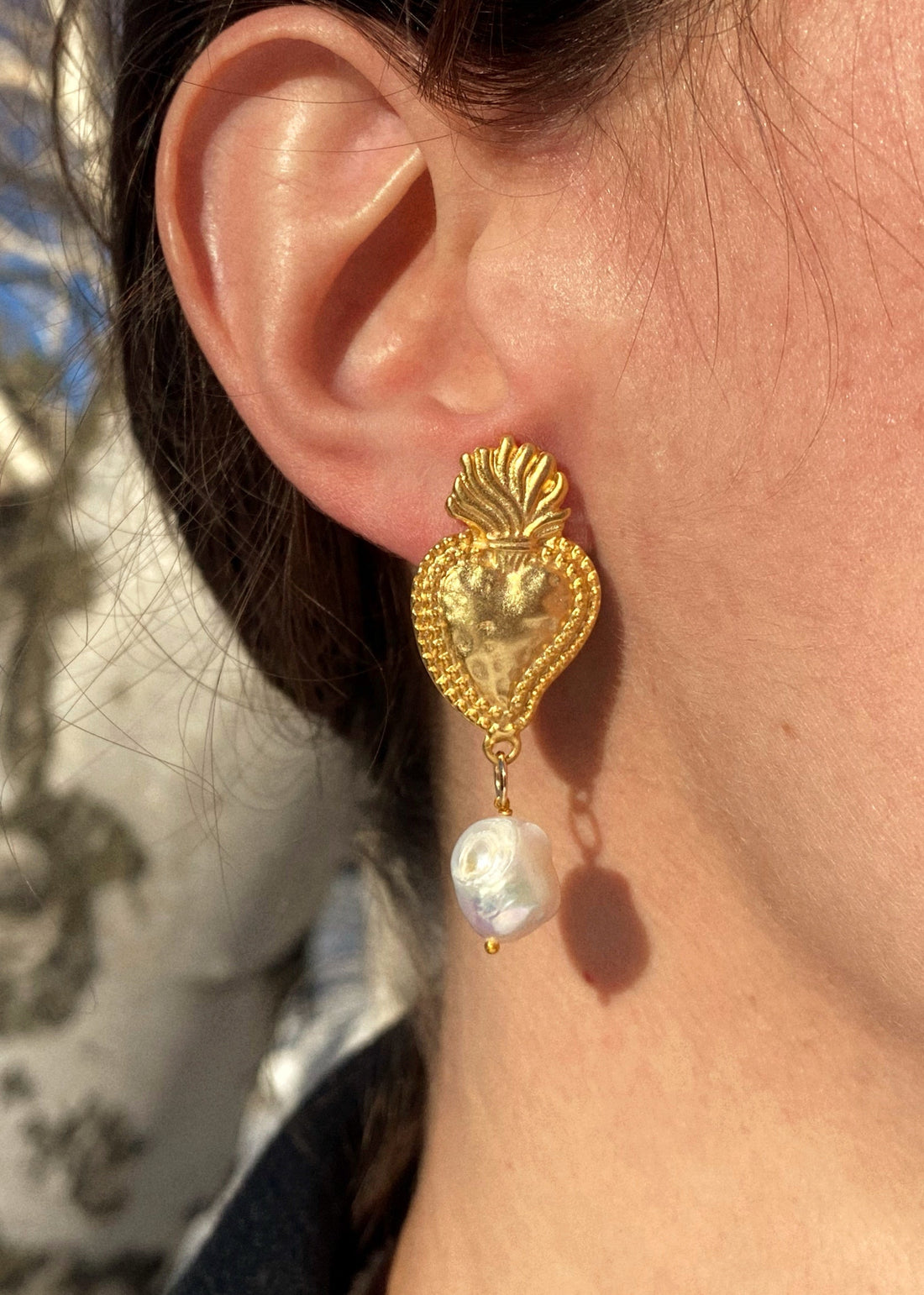SACRED HEART EX VOTO EARRINGS