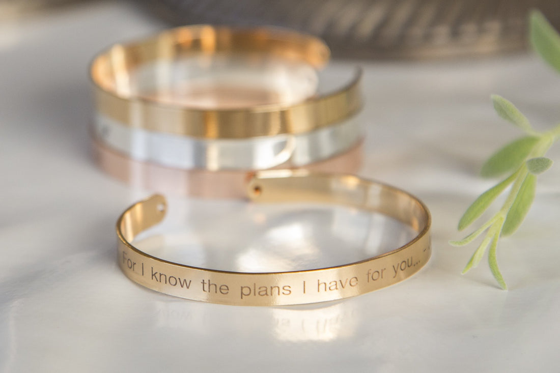 For I Know the Plans I Have For You Bracelet, Engraved Religious Bible