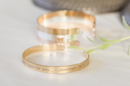 For I Know the Plans I Have For You Bracelet, Engraved Religious Bible