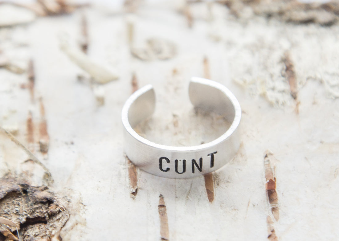 Cunt ring, Offensive ring, feminist gift, fierce jewelry, offensive