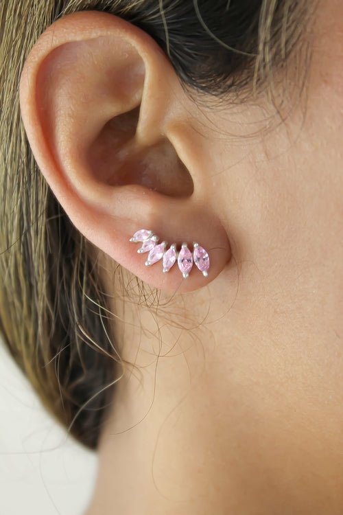 Silver Stepping Earrings