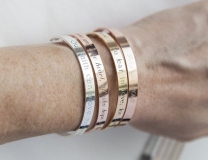 Your Anxiety Is Lying To You Bracelet, Engraved Secret Message