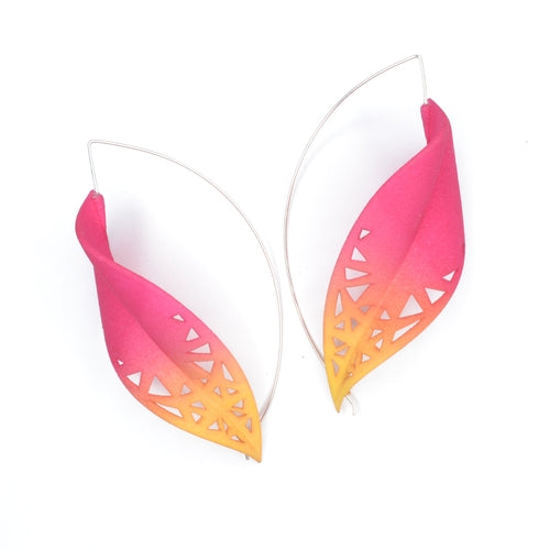 Leaf Earrings XL - Rainforest