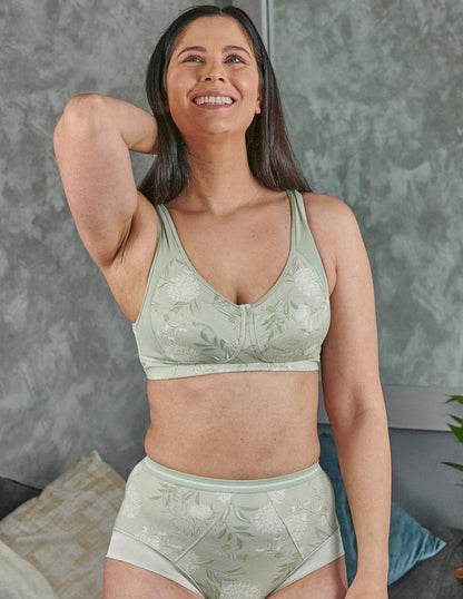 Valentina - Silk Back Support Full Cup Non Wire Organic Cotton Bra