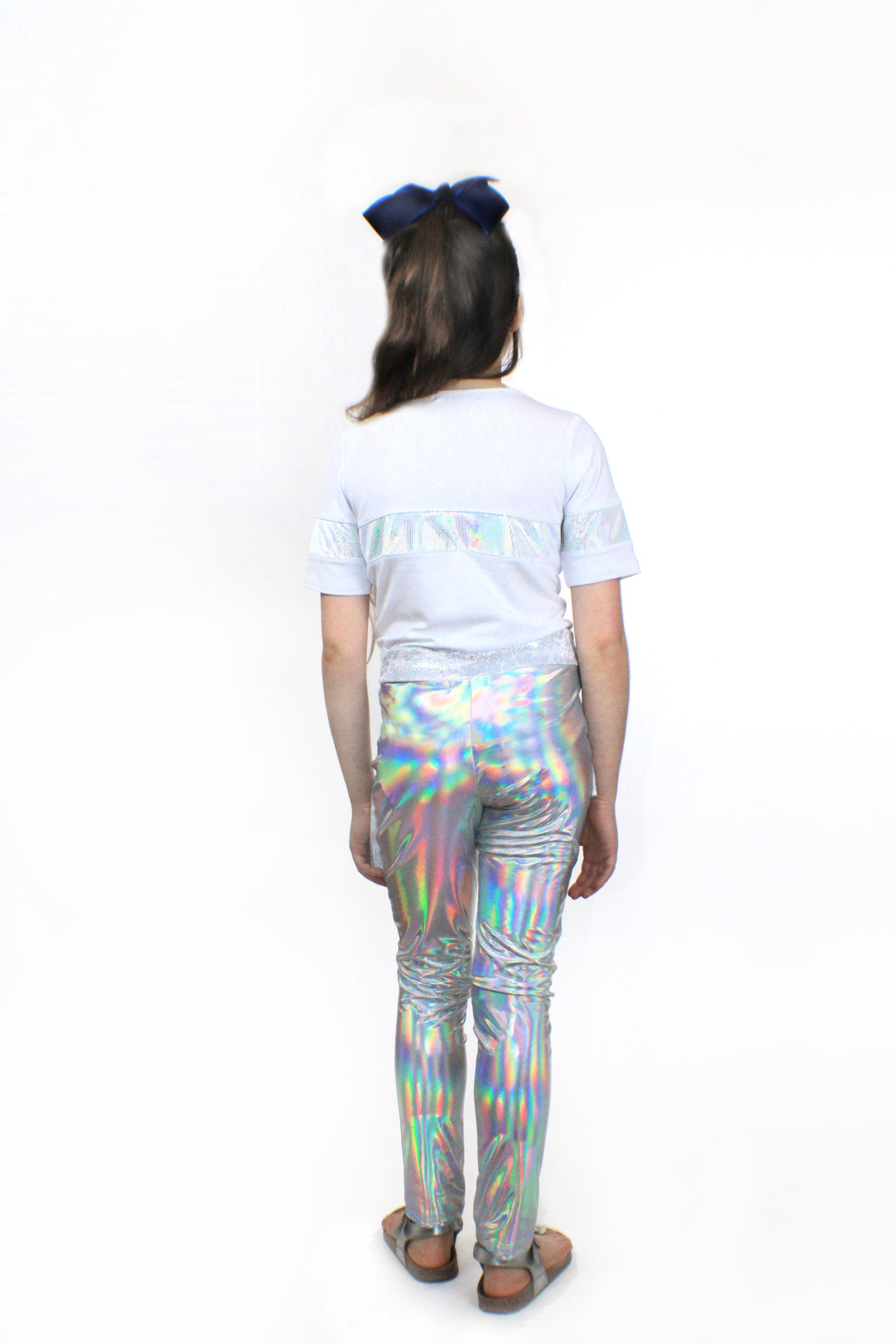 Stella, bamboo jersey and holographic sequin Top