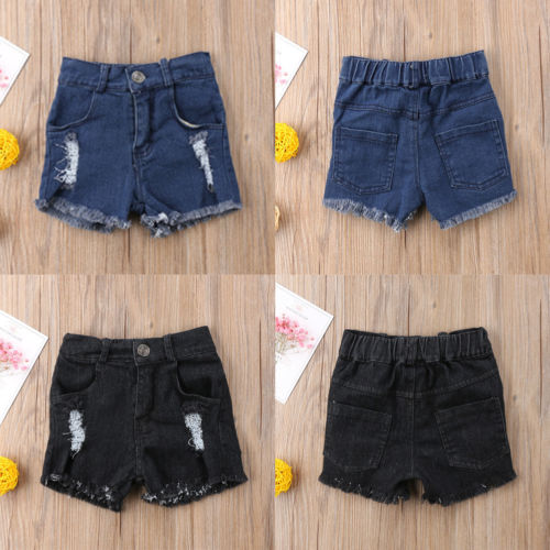 Newborn Toddler Baby Boy Girls Holes Denim Jeans