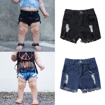 Newborn Toddler Baby Boy Girls Holes Denim Jeans