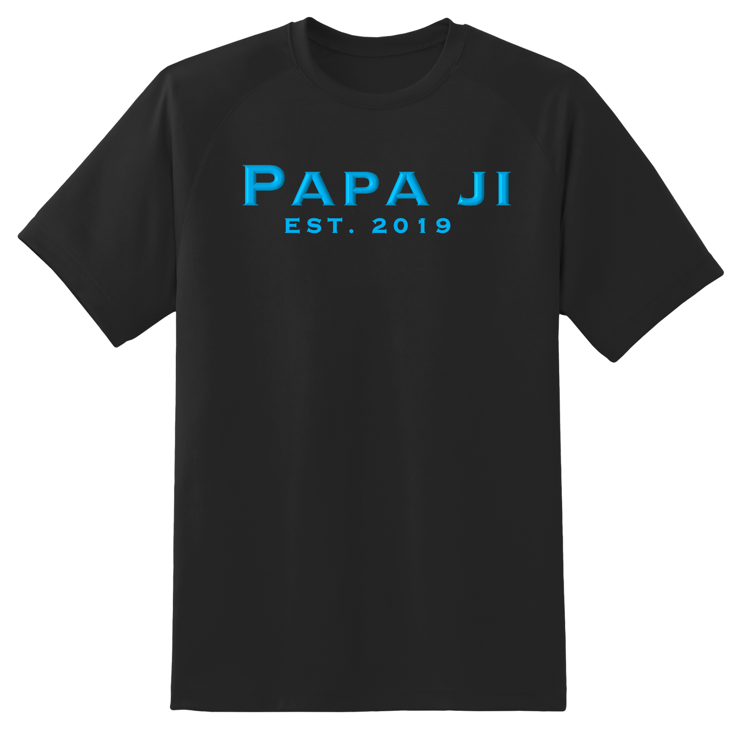 Classic Blue Text PAPA JI T-Shirt