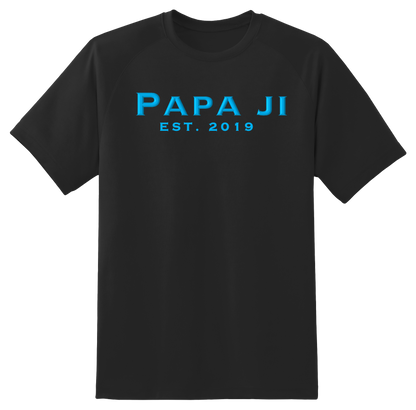 Classic Blue Text PAPA JI T-Shirt