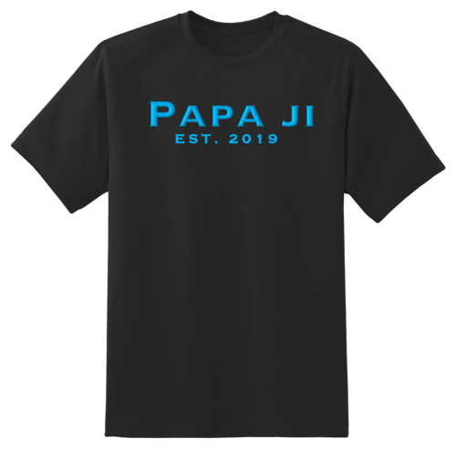 Classic Blue Text PAPA JI T-Shirt