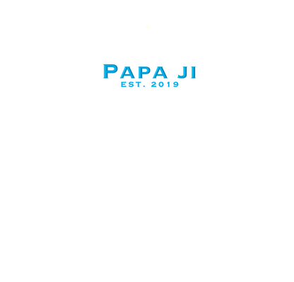 Classic Blue Text PAPA JI T-Shirt