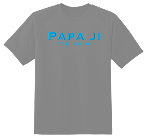 Classic Blue Text PAPA JI T-Shirt