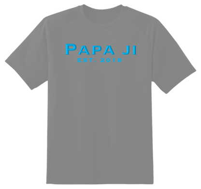 Classic Blue Text PAPA JI T-Shirt