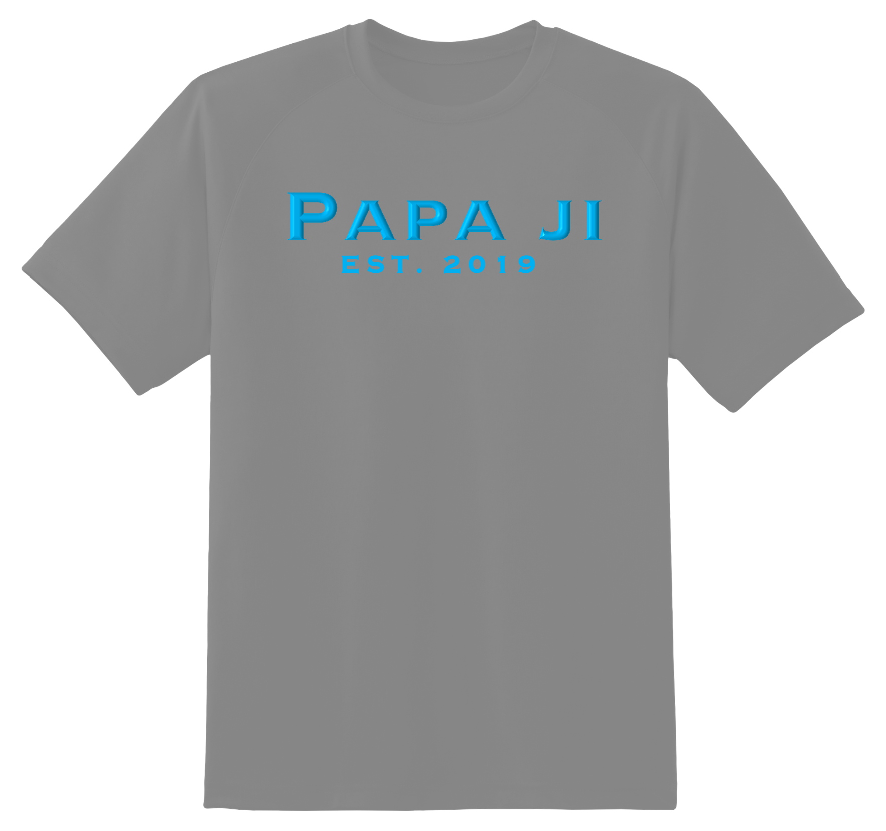 Classic Blue Text PAPA JI T-Shirt