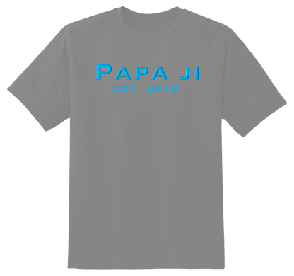 Classic Blue Text PAPA JI T-Shirt